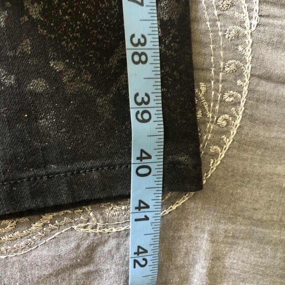 Joseph Ribkoff Black Sparkly Metallic Coated Jeans